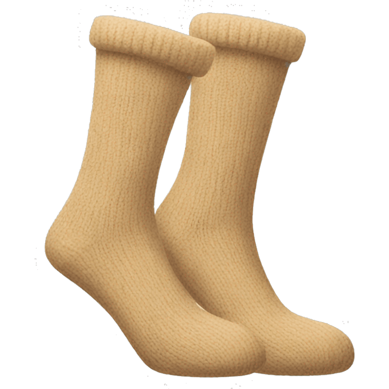 Tan winter socks emoji