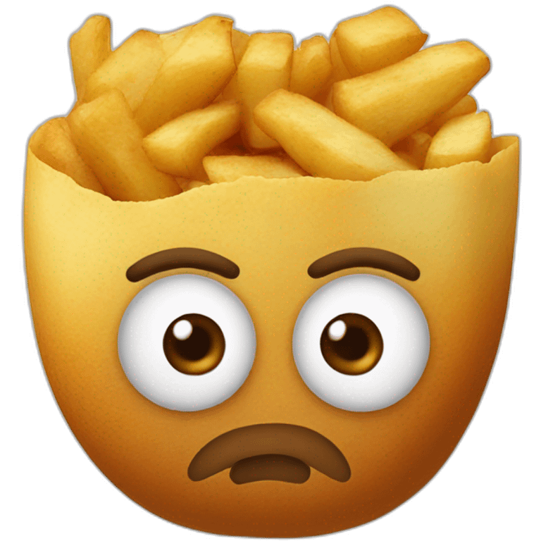 Patata frita con ojos emoji