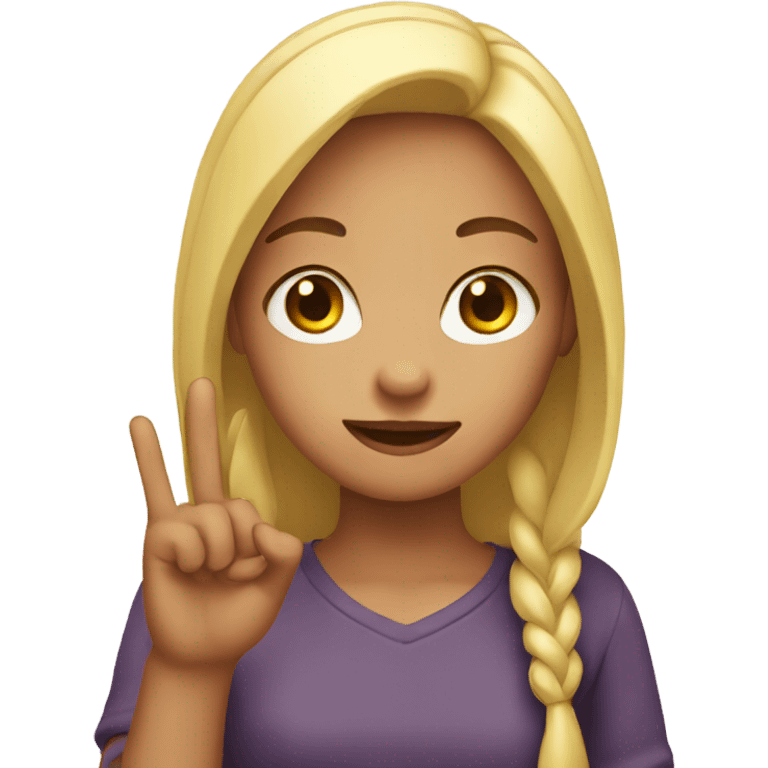 Girl with fingers  emoji