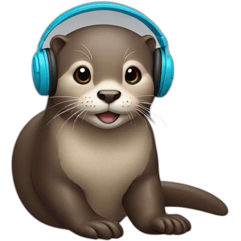 otter with headphones emoji