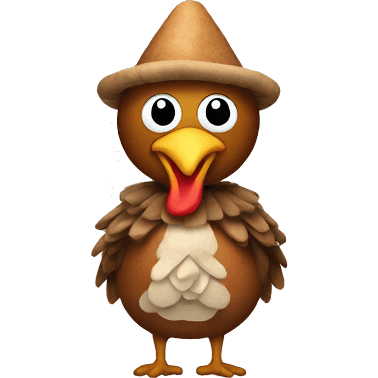 Emoji in a turkey costume emoji