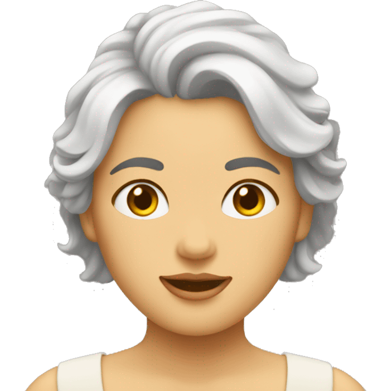 Femme enceintes qui rigole emoji