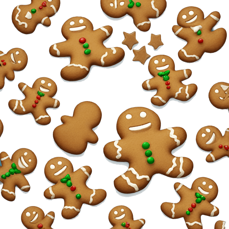 Christmas gingerbread man emoji