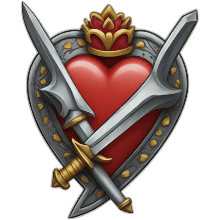 traditional heart and dagger tattoo emoji