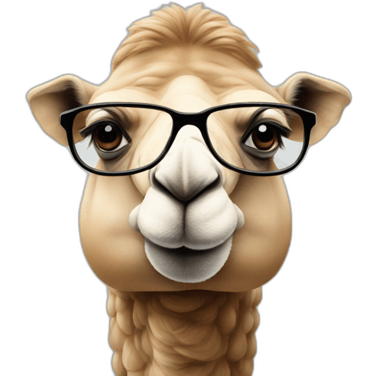 Obese anthro camel with glasses emoji