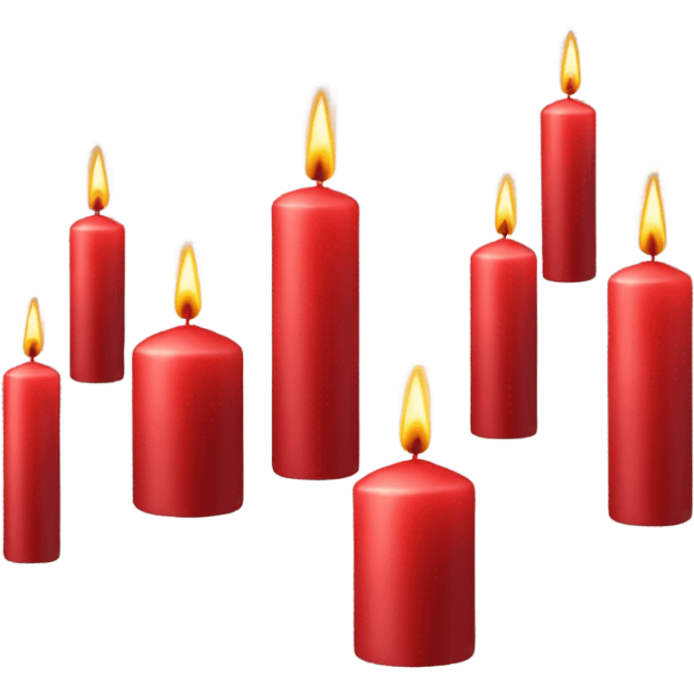 Red Christmas candles  Schwibbogen emoji