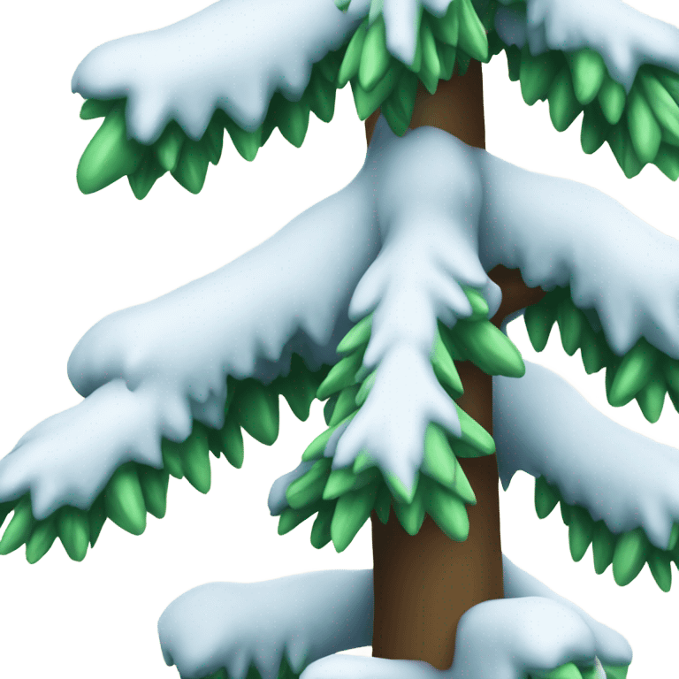 snowy christmas tree emoji