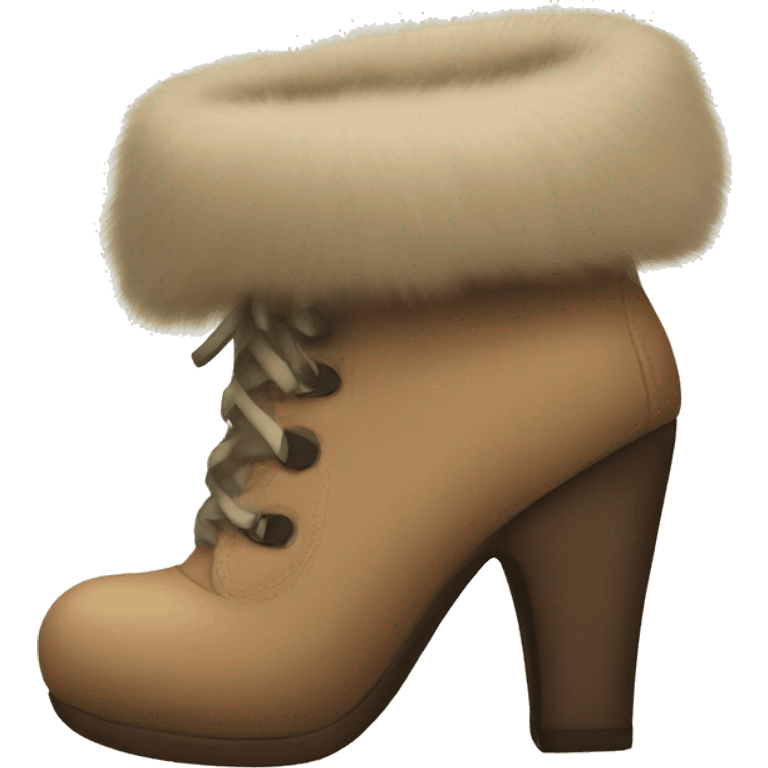 Fur heel shoe ios style emoji