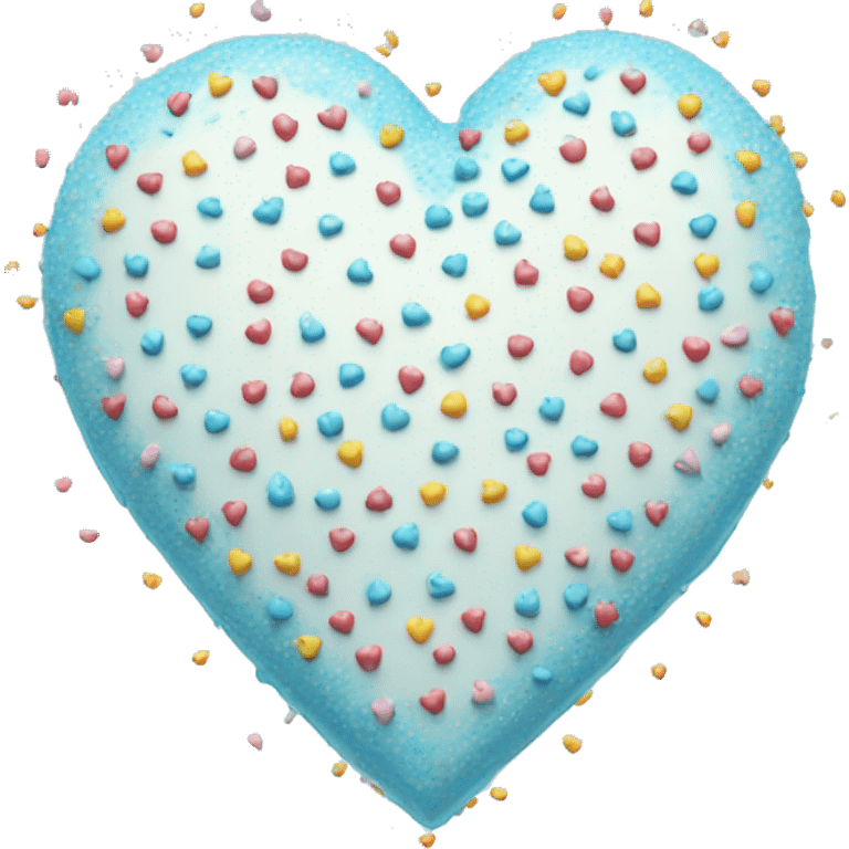 light blue heart with sprinkles  emoji