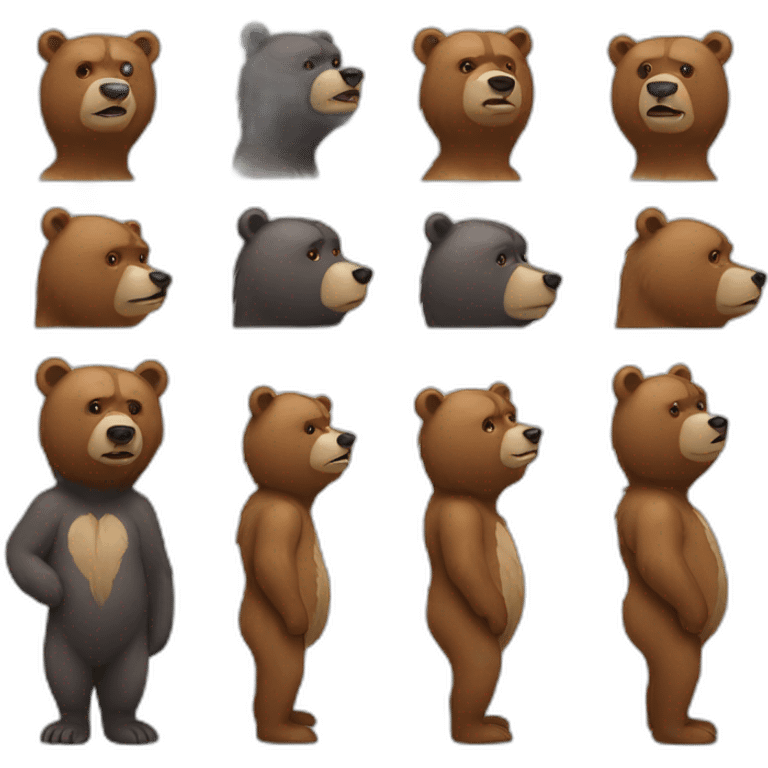 bears in queue emoji