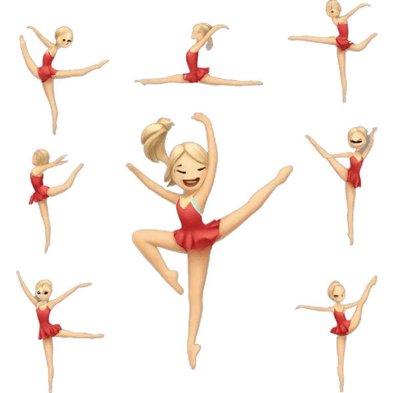 A girl doing rhythmic gymnastics  emoji