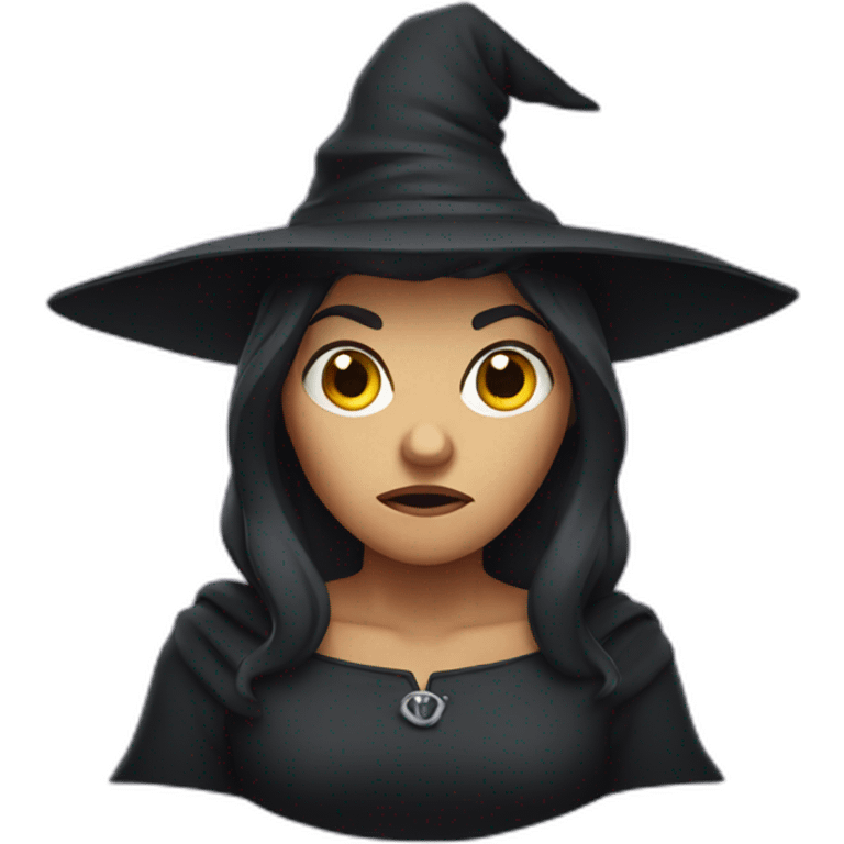 Witch frowning emoji