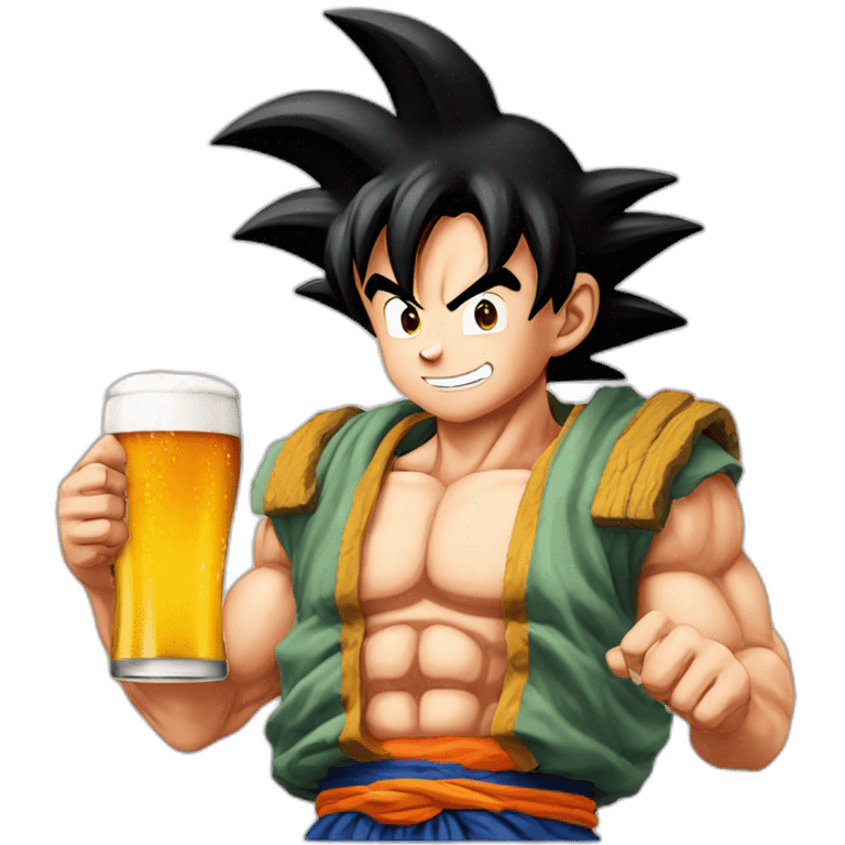 Son goku drinking bier emoji