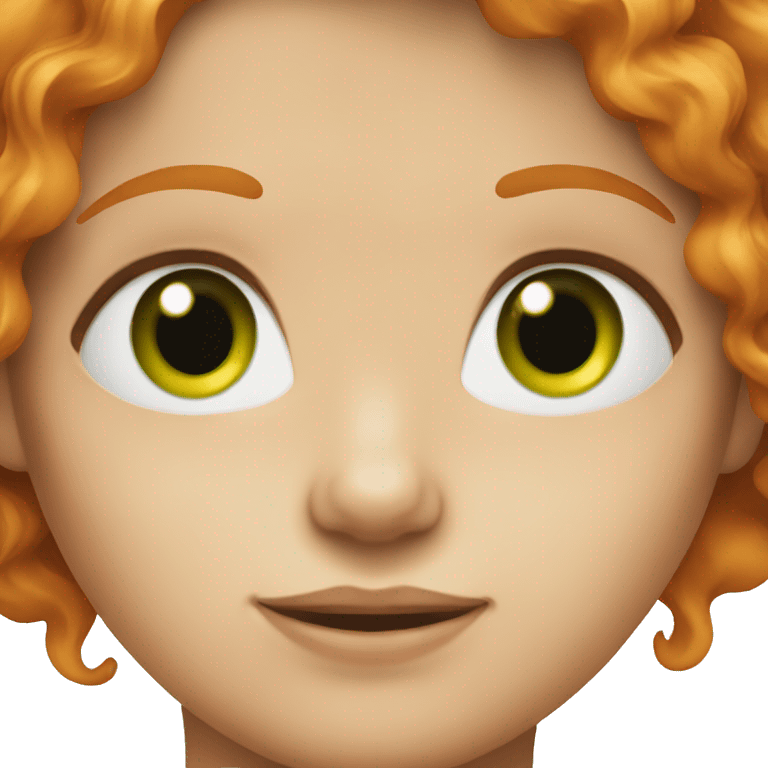 ginger girl with green eyes  emoji