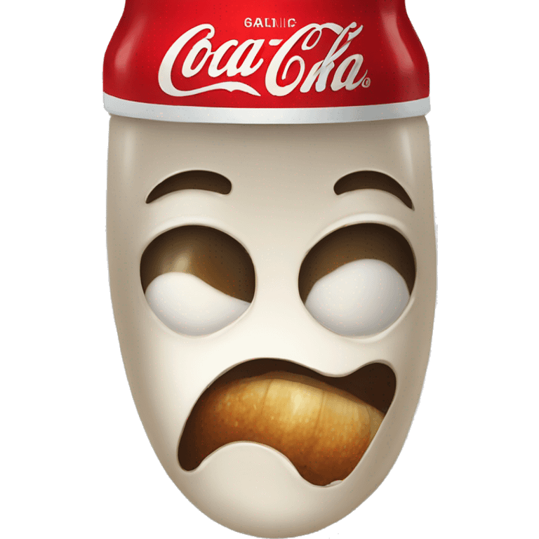 Coke with garlic emoji