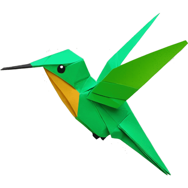 colibri qui vole en origami emoji