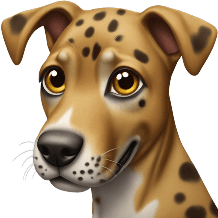 Brown catahoula leopard dog in Costa Rica emoji