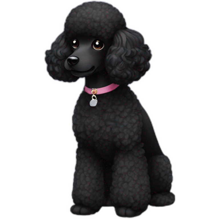 miniture black poodle headshot emoji