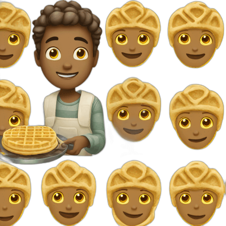 BOY MAKING WAFFLE emoji