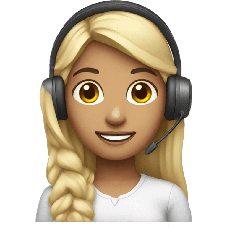 girl with headset emoji