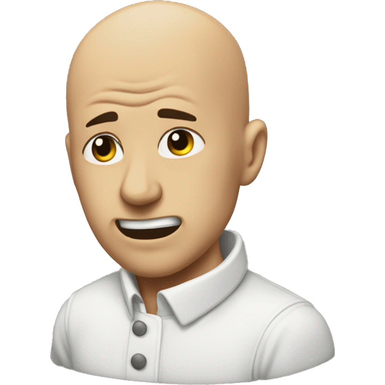 bald man with a ponytail punching a slap emoji