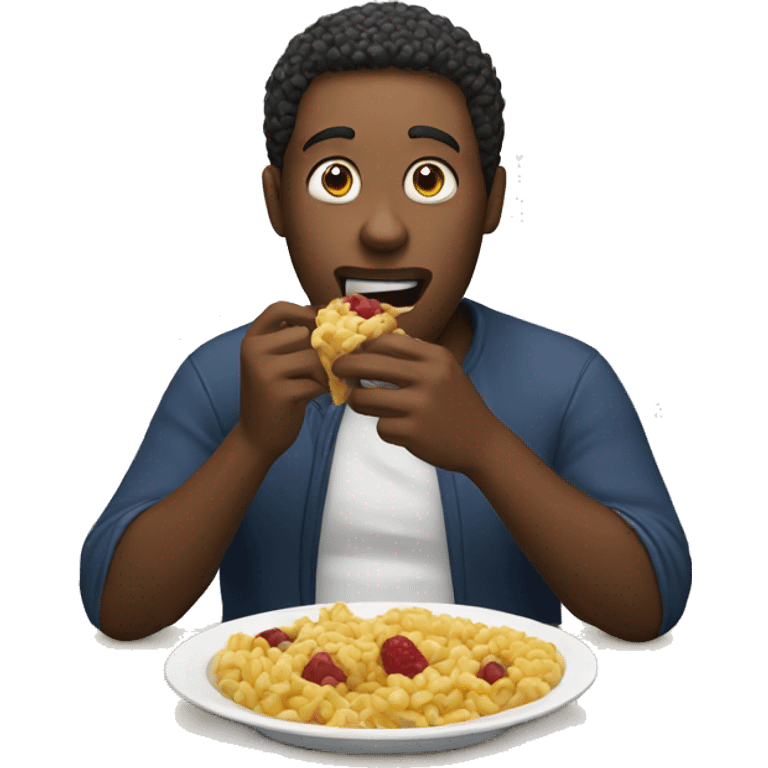 Person eating emoji