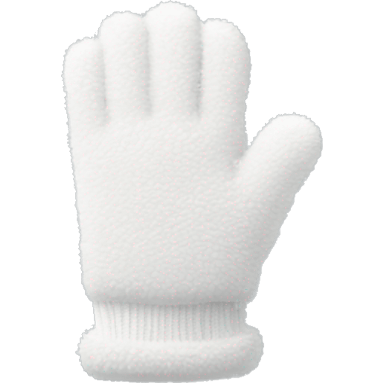 White winter gloves fluffy emoji