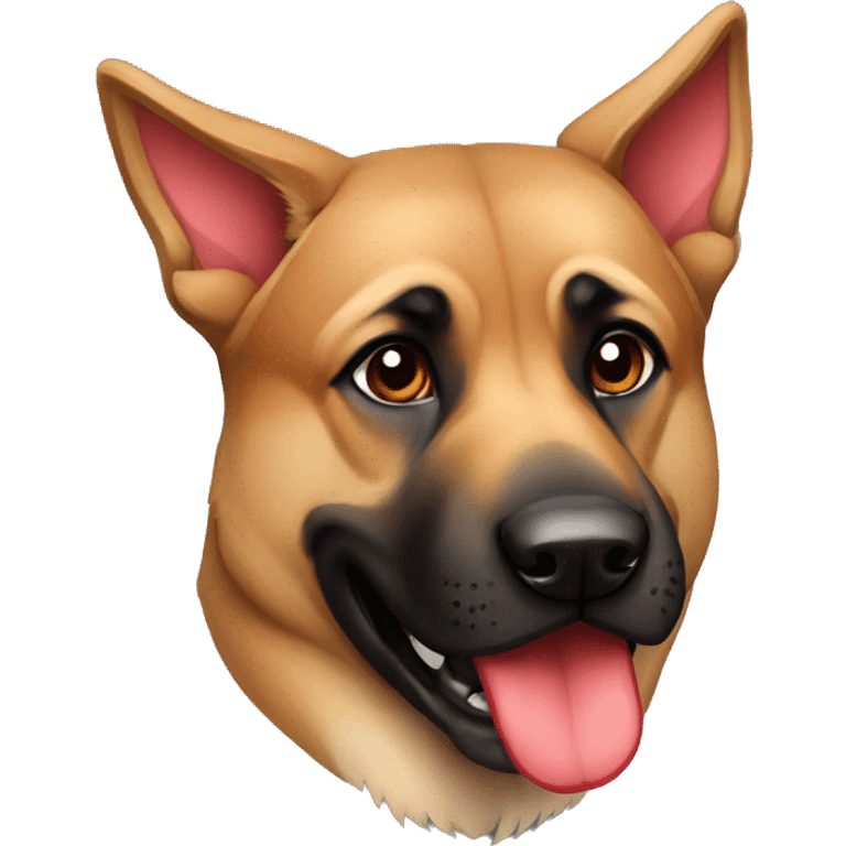 German Shepard like boxer with red gloves  emoji