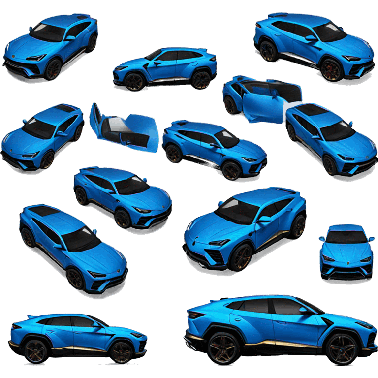 blue color Lamborghini urus emoji