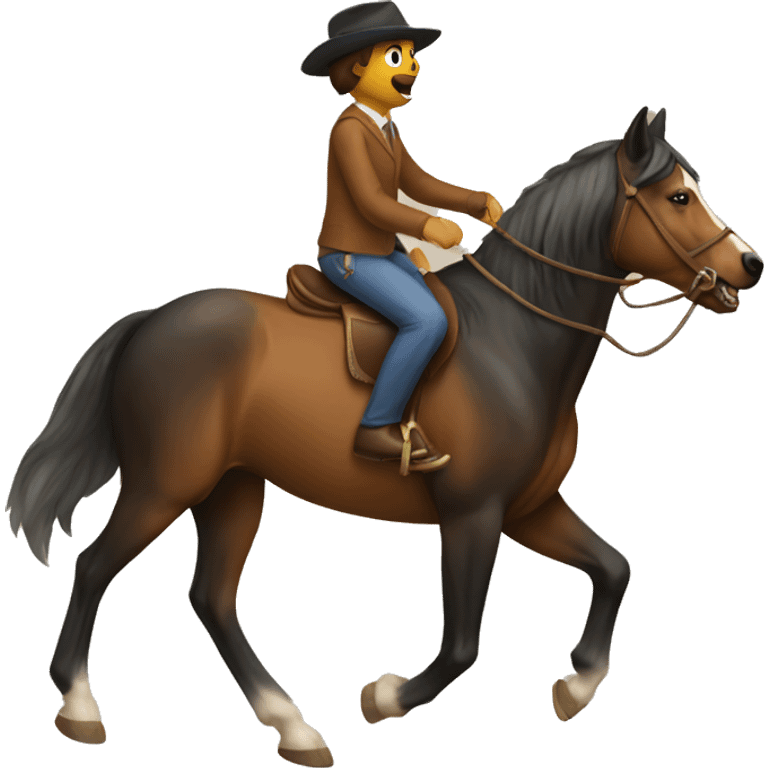 dog riding a horse emoji