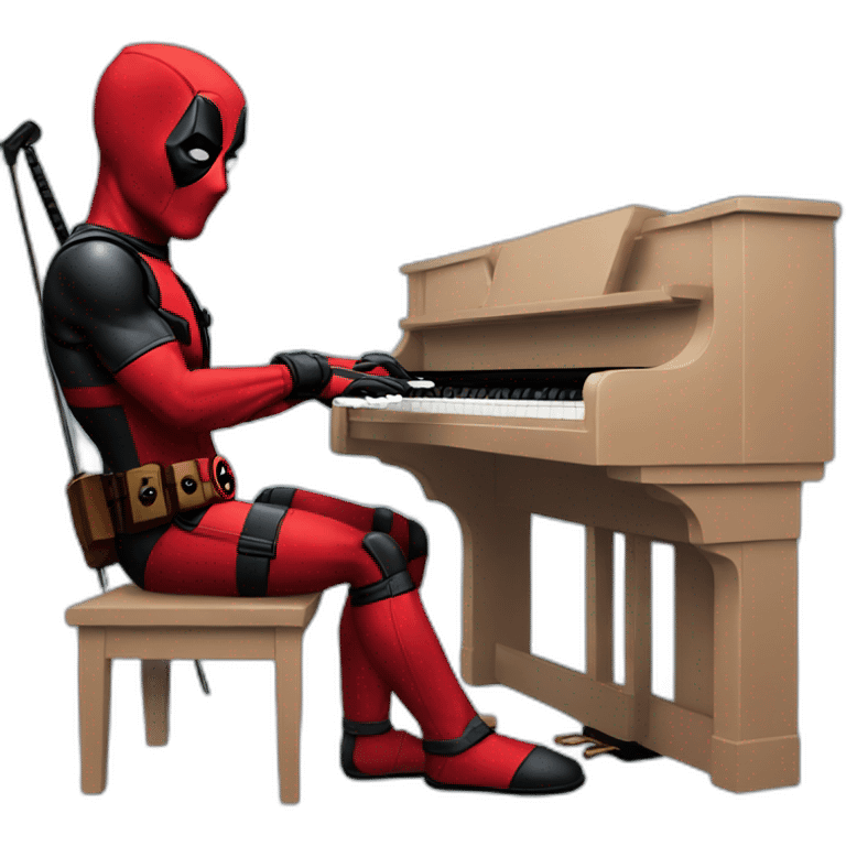 deadpool playing piano emoji