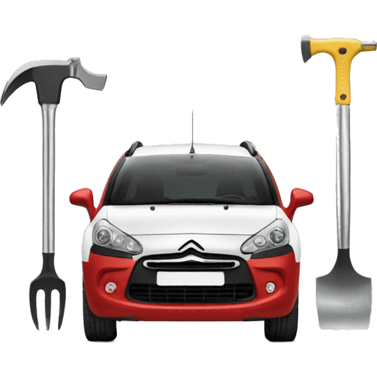 Citroen with tools  emoji