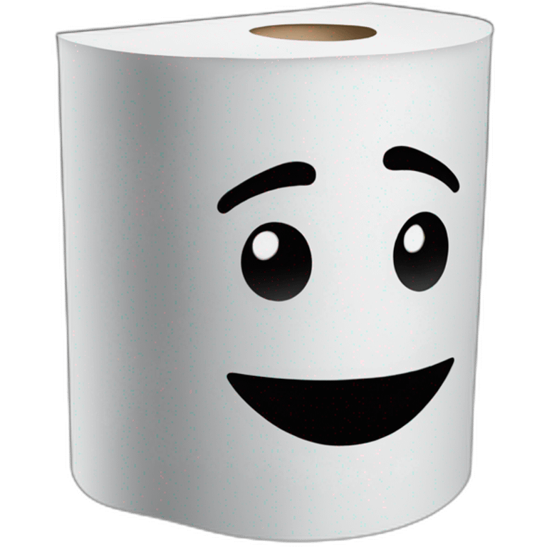 Papier toilette sur un noir emoji