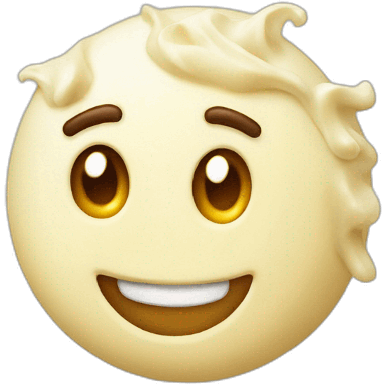 make white chocolate as emoji emoji