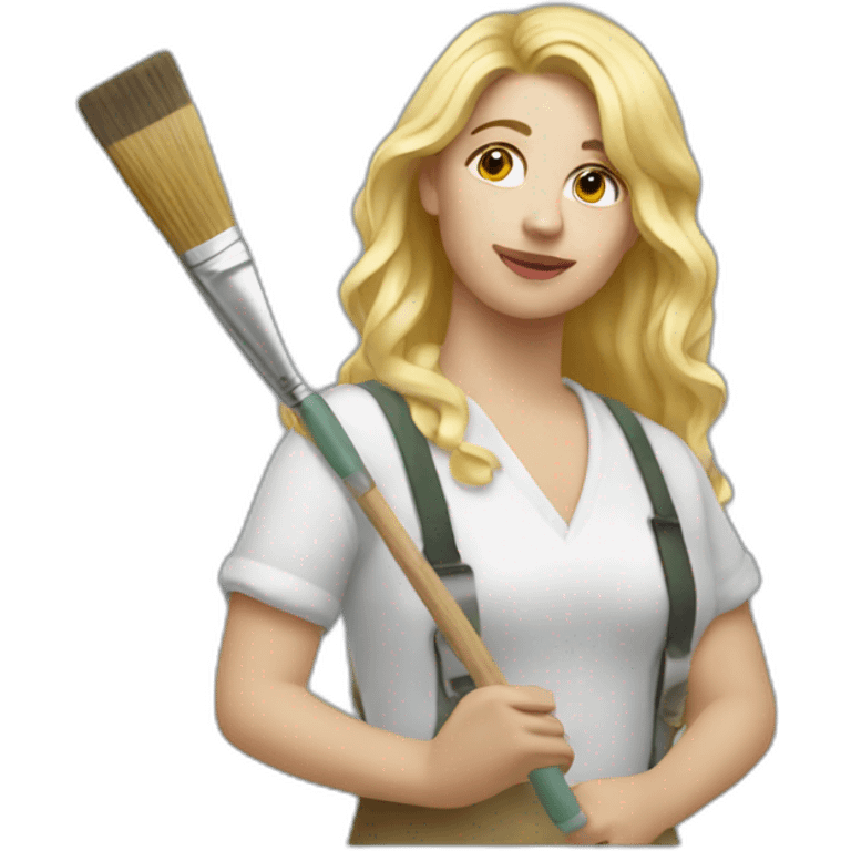 Blonde artist painter emoji