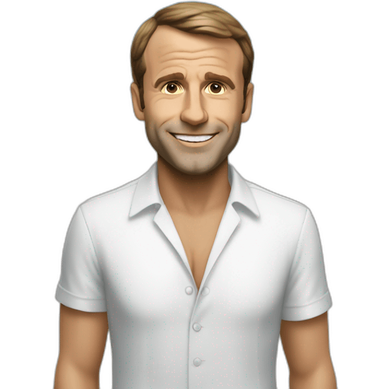 Macron beach emoji