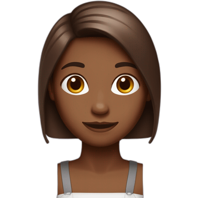 Chocolatine, streameuse brune aux cheveux lisses emoji