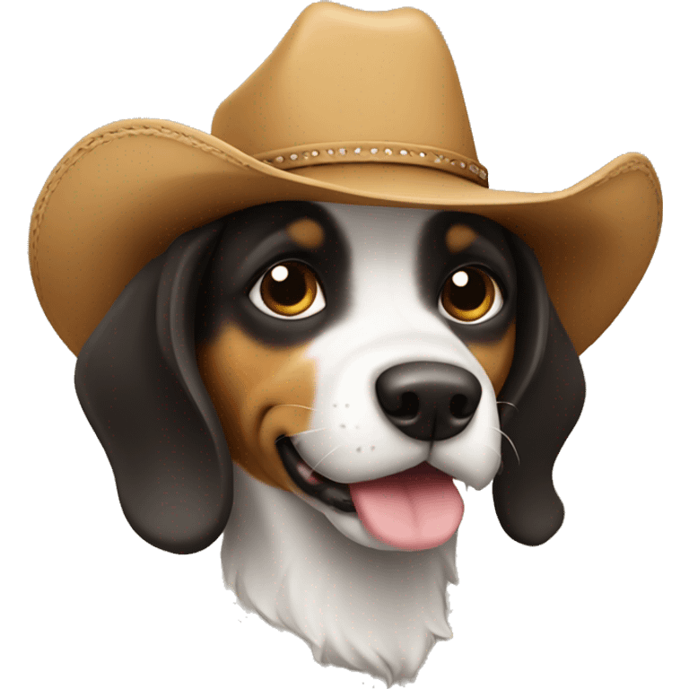 Dog with cowboy hat emoji