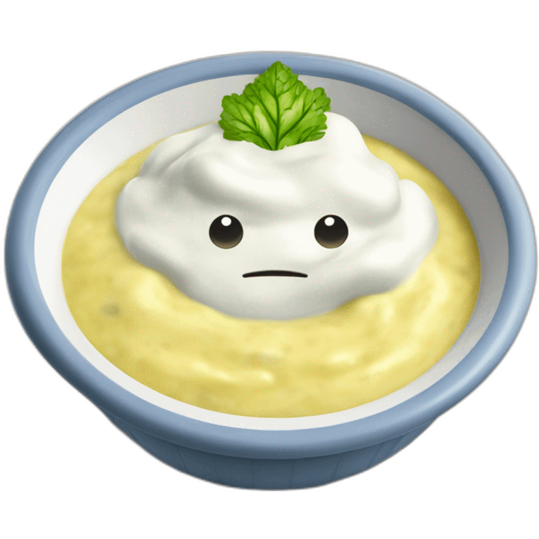 Tartar Sauce in a dipping dish emoji