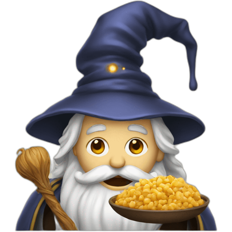 wizard eating emoji