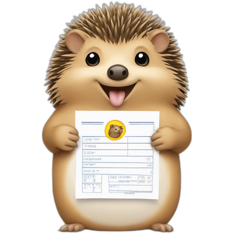 hedgehog and voting ballot emoji