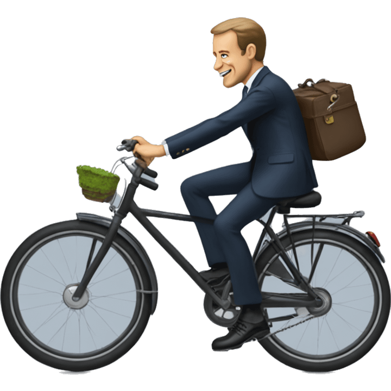 https/Macron sur un vélo  emoji