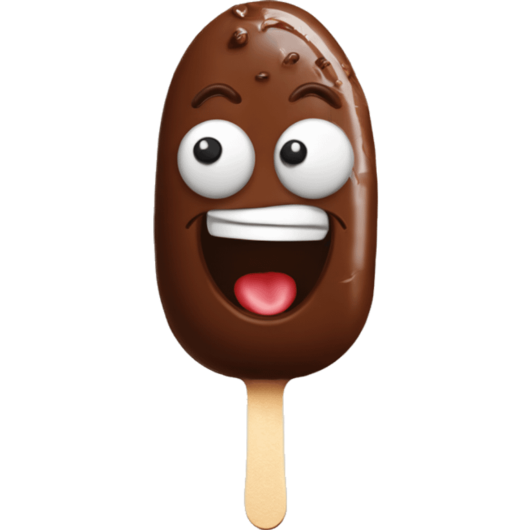 Zemmour mangeant un glace magnum 70% cacao emoji