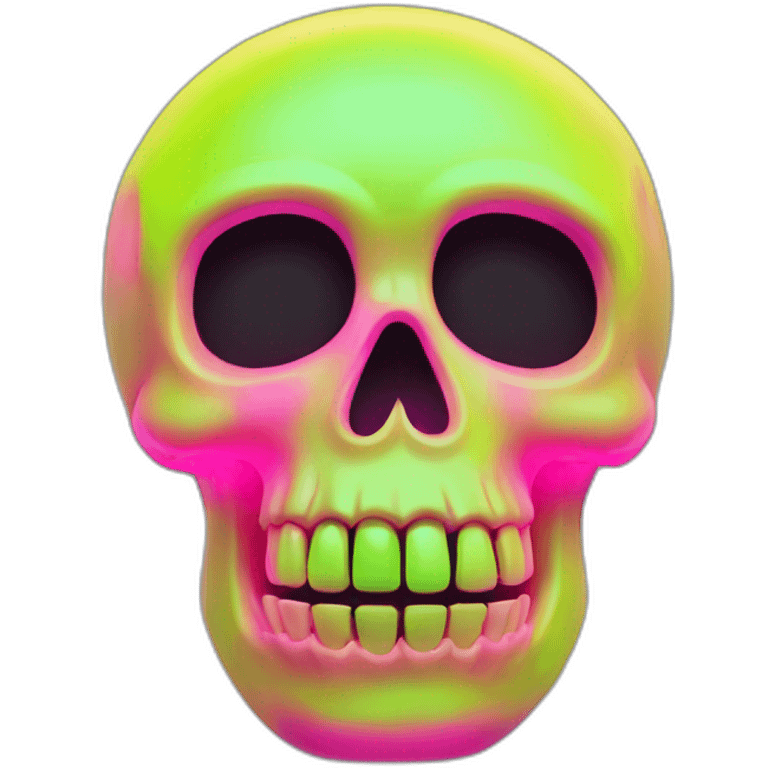 fluo toy skull emoji