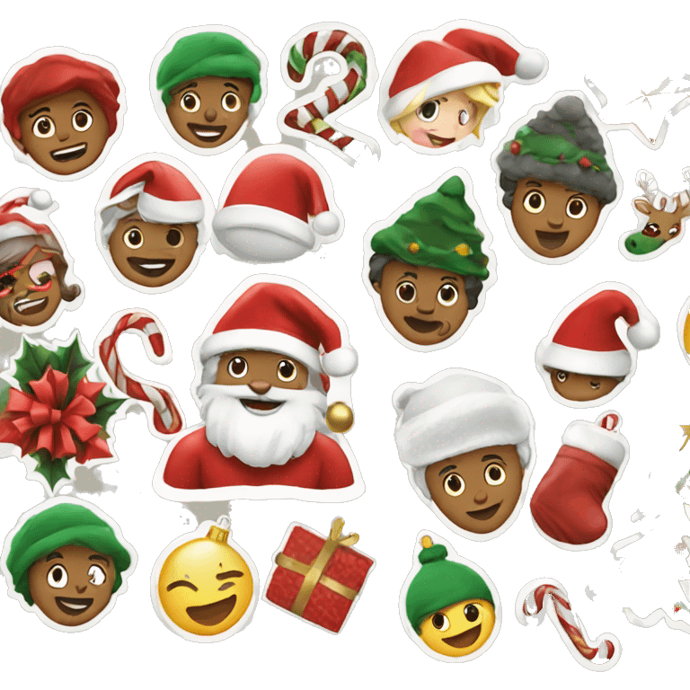 Christmas vibe stickers emoji