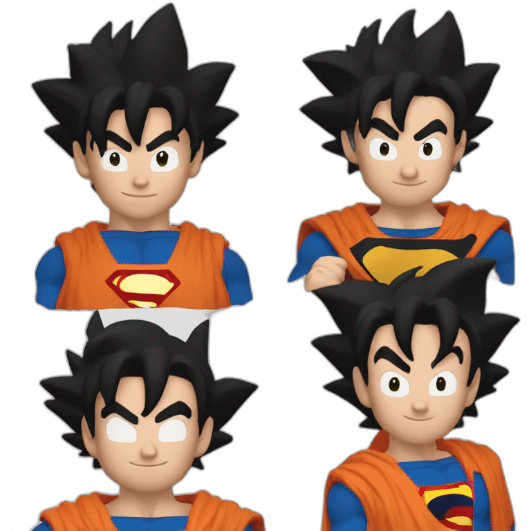 Goku cachetada a Superman emoji