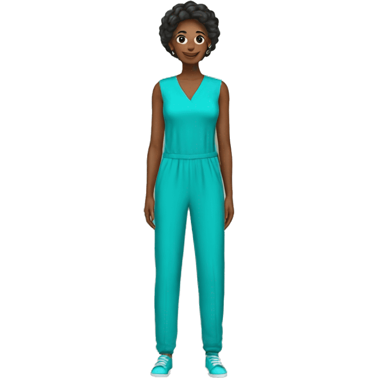 Turquoise jumpsuit emoji