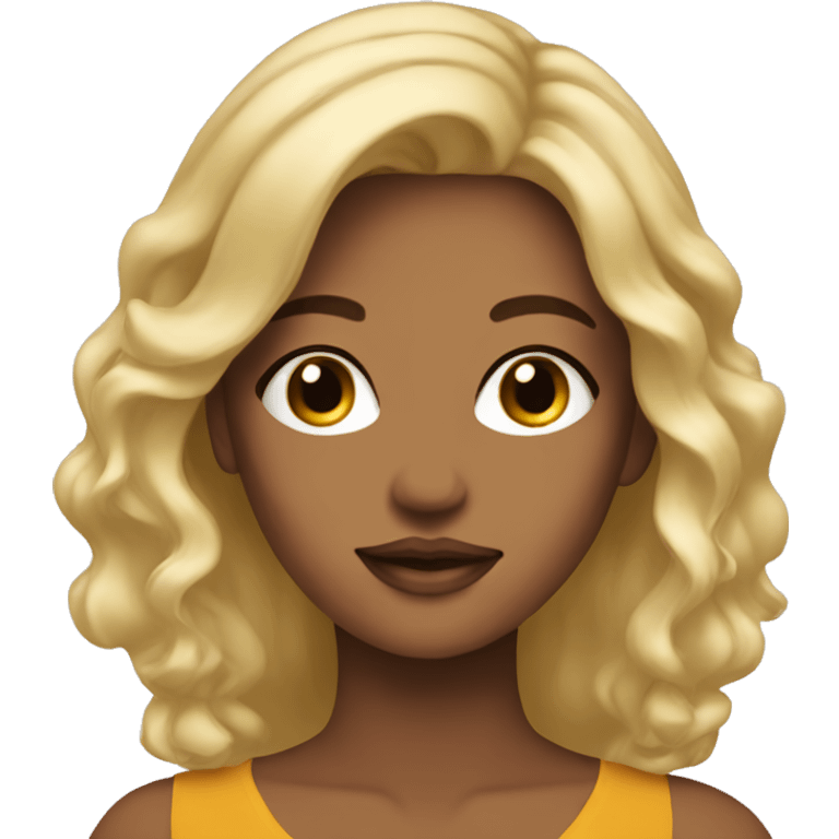 blonde and brown multicolored beauty emoji