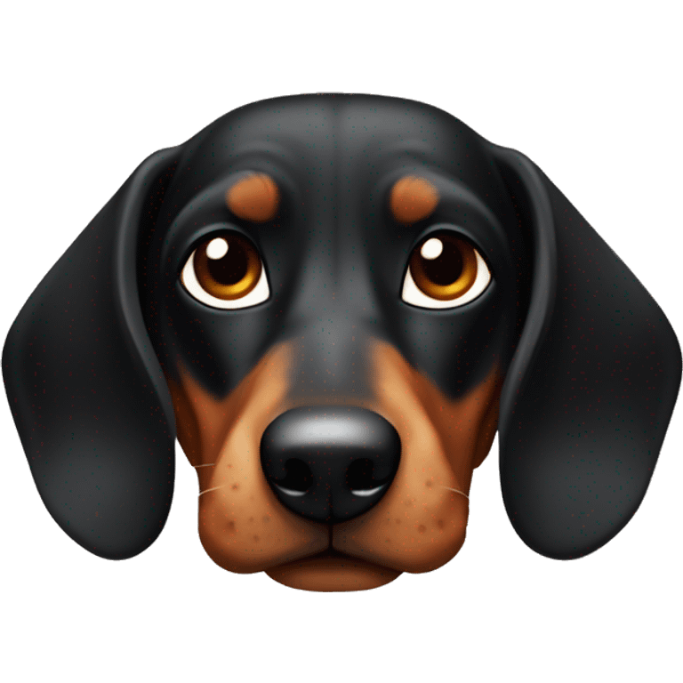 Teckel arlequin negro macho emoji