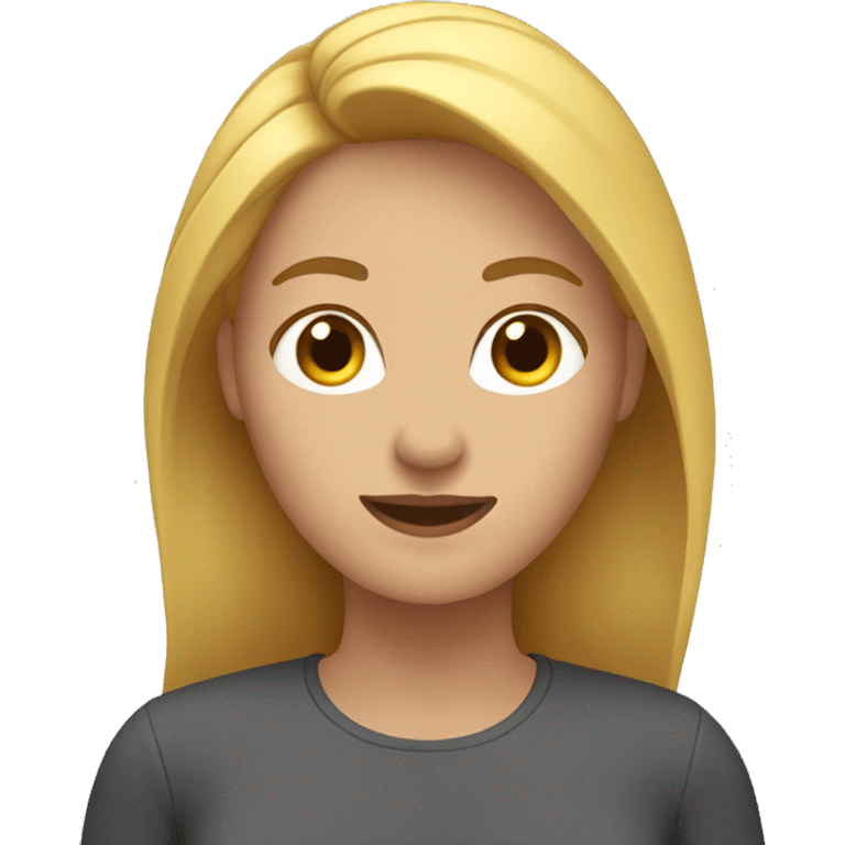 mujer con arrugas rubia de pelo saludando emoji